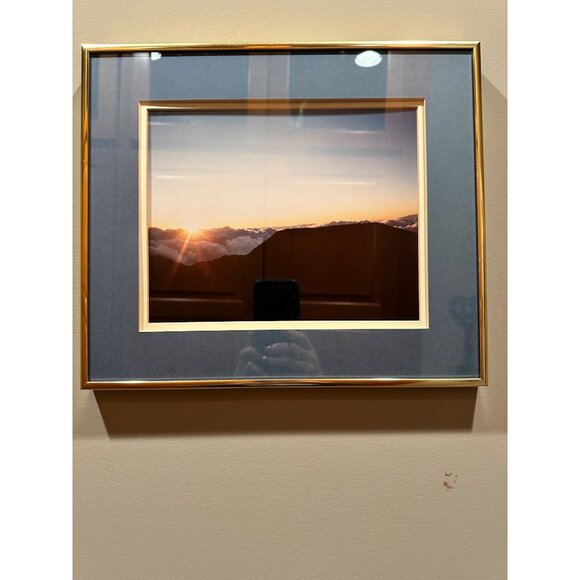 Framed Nautical Y2K Photography Prints With Gold-Toned Metal Frames & Blue Matte - Picture 11 of 16